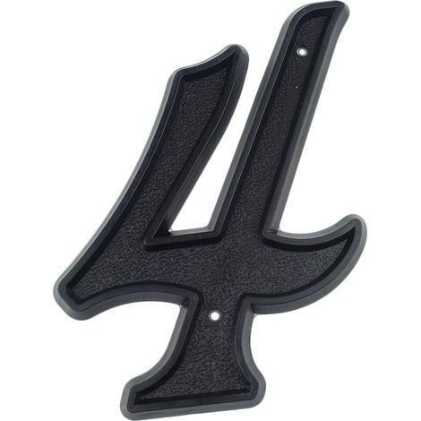 Numéro de maison de 5,5 pouces (139mm) Numéros de porte modernes Numéros d'adresse du domicile de la rue, plastique ABS noir (1/5)