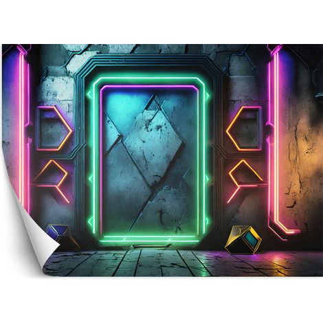 Fototapete Portal Neon Abstrakt Futuristisch 250x175 cm (1/5)