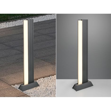Flache LED Wegeleuchte MARIZA aus Aluminium in Anthrazit, Höhe 100cm