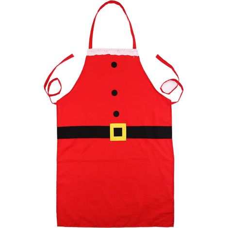 Tablier de Noël, Tablier de Cuisine de Fête en Dentelle, Facile à Porter et à Nettoyer, pour la Cuisson et la Cuisine en Famille au Barbecue, Femmes et Hommes (1/5)