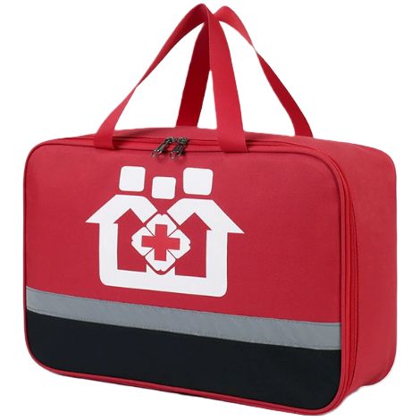 Trousse de premiers secours portable, boîte à médicaments, trousse de voyage pour médicaments d'urgence, rouge (1/5)