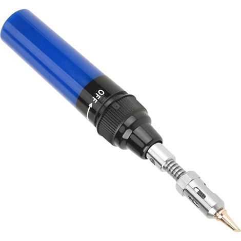 Pistolet à gaz sans fil à chalumeau butane pour soudure et soudage, stylo thermique 1300°C (Bleu) (1/5)