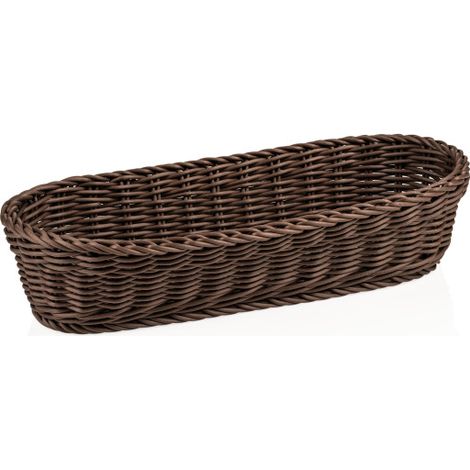 Corbeille à baguette 40 x 16 cm H 8 cm brun foncé polypropylène WEAVER PRO - Was Germany (1/2)
