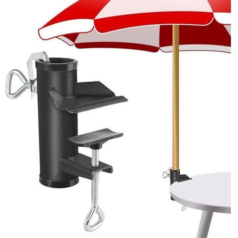 Pied de parasol de balcon - Pied de parasol de rechange pour tous les parasols - Support de parasol pour balcon, terrasse, plage (1/5)