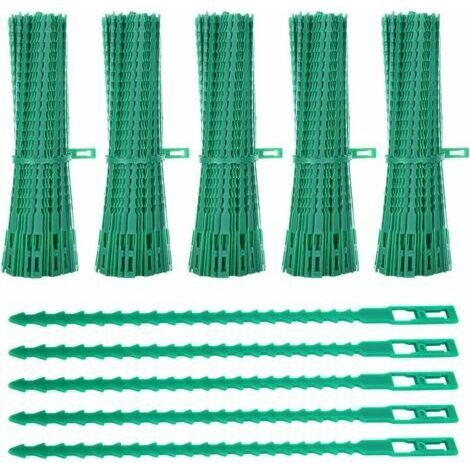 LaBlanc - Confezione da 500 fascette per piante, fascette da giardino regolabili da 17 cm, fascette da giardino flessibili in plastica, fascette per pomodori per filo da giardino per aiutare a sostene (1/5)