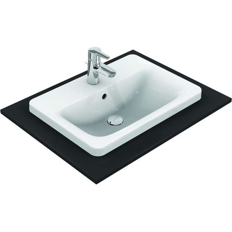 CONNECT lavabo encastrable rectangular 580x430x175mm blanco (1/3)