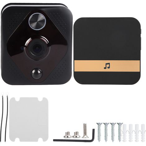 Sonnette intelligente WiFi avec caméra, sonnette vidéo sans fil basse consommation pour porte d'entrée (1/5)