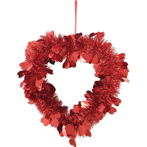Herzförmiger Kranz – Liebesdekorationen zum Valentinstag – Wand-, Fenster- und Türdekoration – Hochzeitsdeko (1/5)