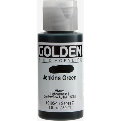 Golden : Fluid Acrylic Paint : 30ml (1oz) : Jenkins Green