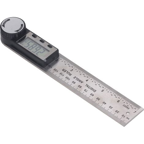 Rapporteur numérique 0-200mm avec écran LCD, règle angulaire électronique 360° de précision pour menuiserie et bricolage (1/5)