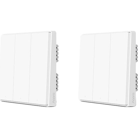 Interrupteur mural intelligent, compatibilité ZigBee, télécommande sans fil, 2X D1 Pas de Neutre 3K (1/2)