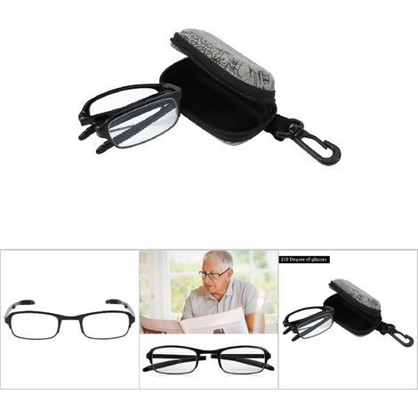 Lunettes de lecture pliantes légères pour presbytes, réduction de la fatigue (Noir 2.5) (1/5)