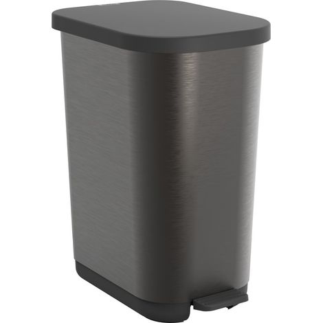 Rotho Treteimer Ribo 35 L schwarz Mülleimer