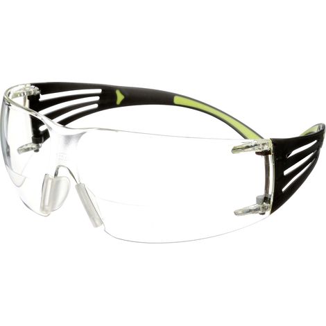 3M SecureFit SF420AF Schutzbrille mit Antibeschlag-Schutz, mit Antikratz-Schutz Grün, Schwarz EN 166 (1/4)