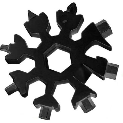 Lot de 2 outils multifonctions flocon de neige en acier inoxydable, format compact (1/5)