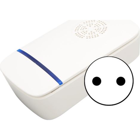 Répulsif antiparasites électronique blanc ABS, fonctionnement silencieux, couverture efficace, prise UE 90V-250V, idéal pour hôtel et maison. (1/5)