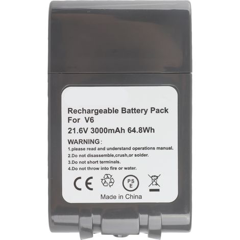 Batteria al litio per aspirapolvere DC58 e DC62, 21,6 V, 3000 mAh, alta capacità, 20 A, ricambio durevole. (1/5)