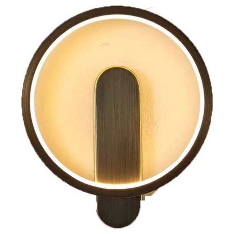 Applique murale en cuivre complète chambre moderne minimaliste luminaire luxe créatif chambre principale lampe-noir (1/3)