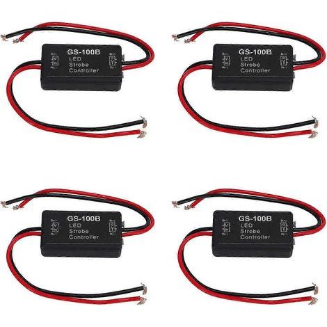 4 modules de commande de feux clignotants, contrôleurs de feux arrière stroboscopiques pour voitures, motos et vélos électriques (1/5)