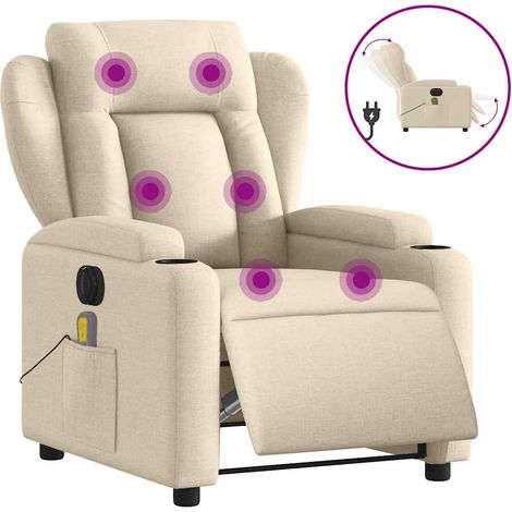 Maison Exclusive - Sillón reclinable de masaje eléctrico tela col