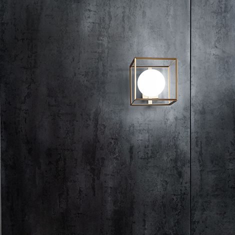 Perenz lampada da tavolo oro  cube 1xg9 max 28w 6691or (1/2)