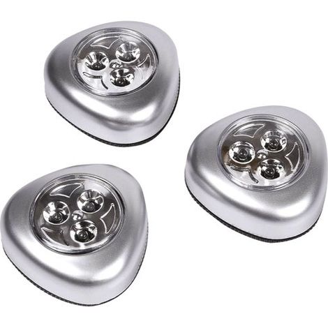 ELECTRALINE - Veilleuse led argenté 3 ampoules x 3
