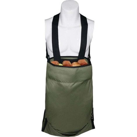 Jardin Fruit Cueillette Tablier - Grand Cueillir des Fruits Sac À Toute épreuve Tissu Oxford - Poches de Rangement Vertes pour Fruits (1/4)