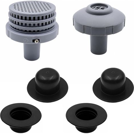 Petites Crépines pour Piscines, Ø 32 mm, ABS  Connecteur de Jet d'eau de Piscine, Crépine D'Entrée de Piscine pour Accessoires Piscine Hors Sol (1/5)