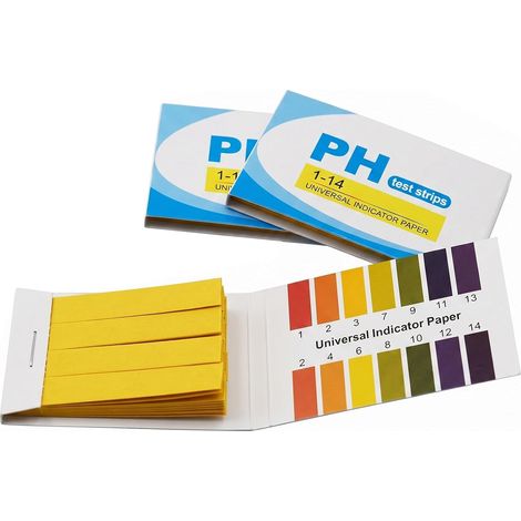 Bandes Test pH 1-14 – Papier Indicateur pH Piscine, Eau Potable, Aquarium, Sol, Salive – Échelle Colorimétrique Précise – Mesure Acidité Alcalinité (1/5)