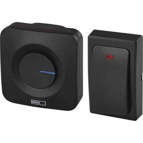 Emos P5729B Campanello senza fili nero IP44 433 MHz