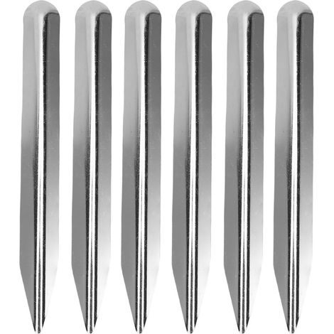 Edelstahl-Laborspatelset mit abgerundeten und spitzen Enden, gebogenem Metallperlenlöffel, 6-teiliges Unterrichtswerkzeug. (1/5)