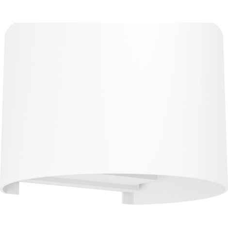 Applique Esterno Calpino 3 Alluminio Bianco Trasp 2 Luci Led 2,8W 840Lm Ip54