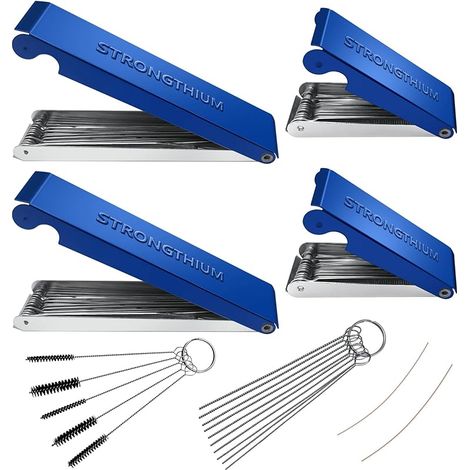Kit Nettoyage Pointe Chalumeau & Carburateur Moto ATV Tondeuse Générateur  2 Coffrets Aiguilles + 5 Brosses Nylon + 10 Sondes Inox  Étui Aluminium (1/5)