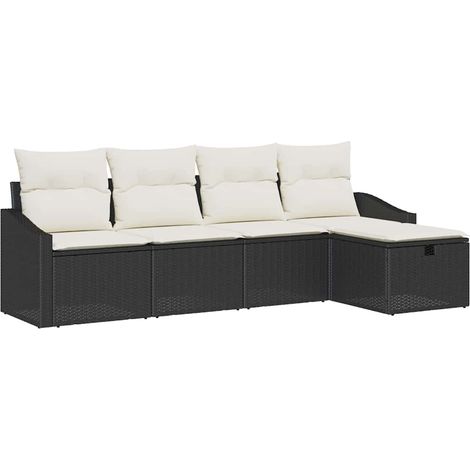 Maison Exclusive - Sofa Set mit Kissen mit Speicher Schwarz Poly-