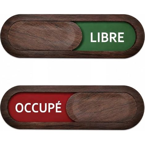 Panneau Ouvert Fermé, Décoration Bureau Travail, Indicateur Libre Occupé (1/5)
