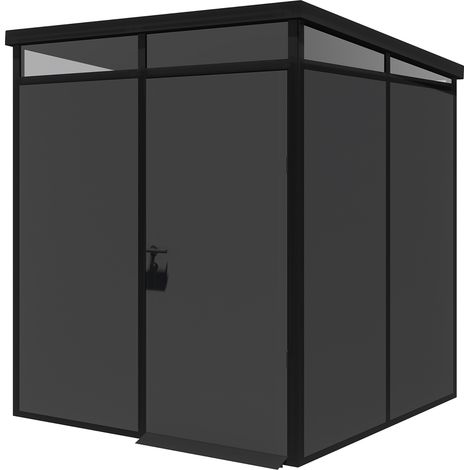 Caseta de Jardín Sucre, Suelo Antideslizante, con Tragaluz, Modular, Techo 1 Agua Hecho en Italia, Material del Techo Plástico
