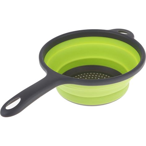 Scolapasta pieghevole in silicone con manico, colino con manici (1/5)