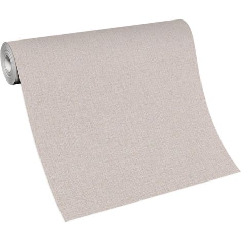 Papier peint moderne uni marron clair | Tapisserie tendance taupe pour style scandinave | Papier peint uni marron pour salon (1/4)