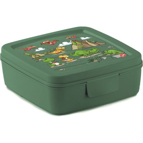 Snips Sandwich-Box für Kinder Dino Grün 500 ml BPA-frei Made in Italy