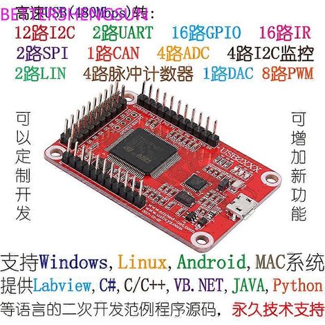 Analyseur de surveillance de bus I2C/IIC prenant en charge USB vers SPI/I2C/CAN trois-en-un PWMADCGPIO (1/5)