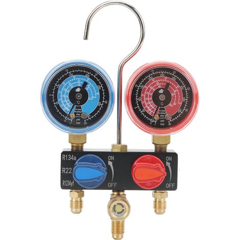 Manomètre de Climatisation Détachable avec Fenêtre Agrandie G1/4 pour R22, R134a, R1234yf (1/5)