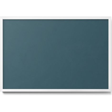 Tableau Magnétique en Métal Tableau pour Magnet - Motif Couleur bleu sarcelle foncé - Minimaliste - Cadre Blanc - 60x40 cm - Plaque Magnétique (1/5)