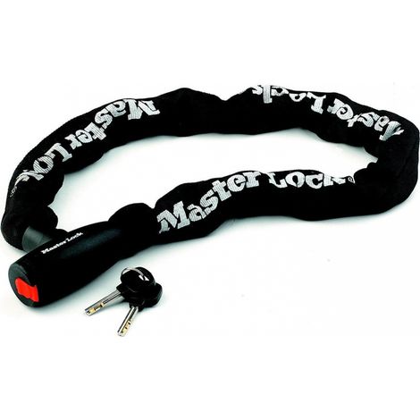 Antivol moto - MASTER LOCK - Chaîne en acier cémenté de 10 mm - 1 m de longueur (1/3)