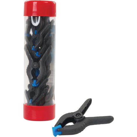 Silverline – Jeu de pinces à ressort 22 pièces – Nylon et fibres haute résistance – Presses 25 mm et 19 mm pour serrage fort – Coussinets souples (1/6)