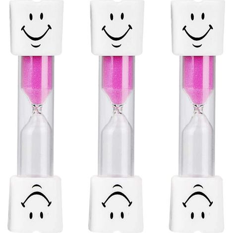 Minuteur de brossage dentaire pour enfants – Sablier ludique de 3 minutes en plastique résistant, format compact et coloré (lot de 1)