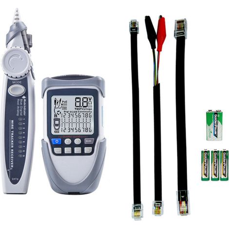 Détecteur de Câbles ET612/ET613 – Localisateur de Câbles Sous Tension avec Écran LCD, Mesure de Tension de Batterie POE, Outil Professionnel pour Électricité (1/2)