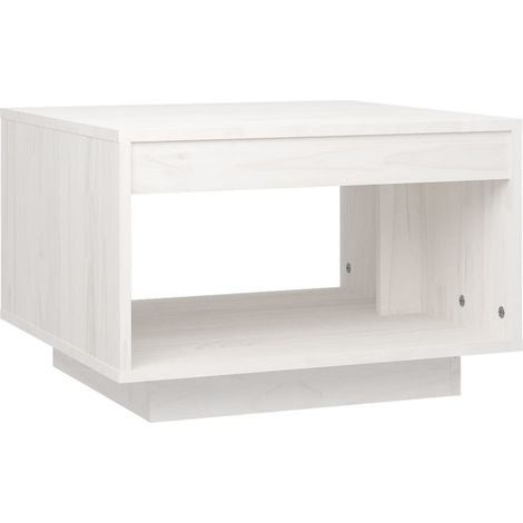 Maison Exclusive - Couchtisch Weiß 50x50x33,5 cm Massivholz Kiefe