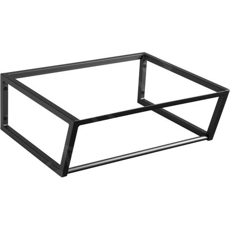 Console SKA sous lavabo 600x200x460mm, noir mat (1/5)