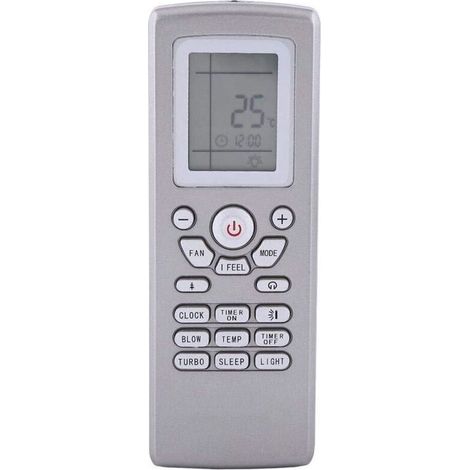 Télécommande De Remplacement - Pour Climatisation Gree - Compatible Modèles YT1F YT1FF YT1F1 YT1F2 YT1F3 YT1F4 - 8 M - Noir - 1 Pièce (1/4)