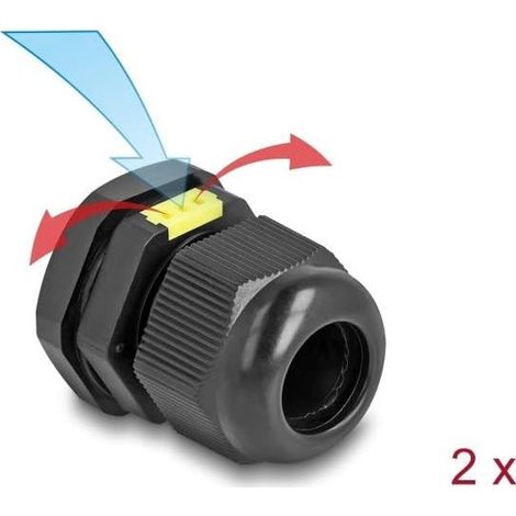 Kabelverschraubung M20 avec Belüftung IP68 Noir 2 pièce (60616)